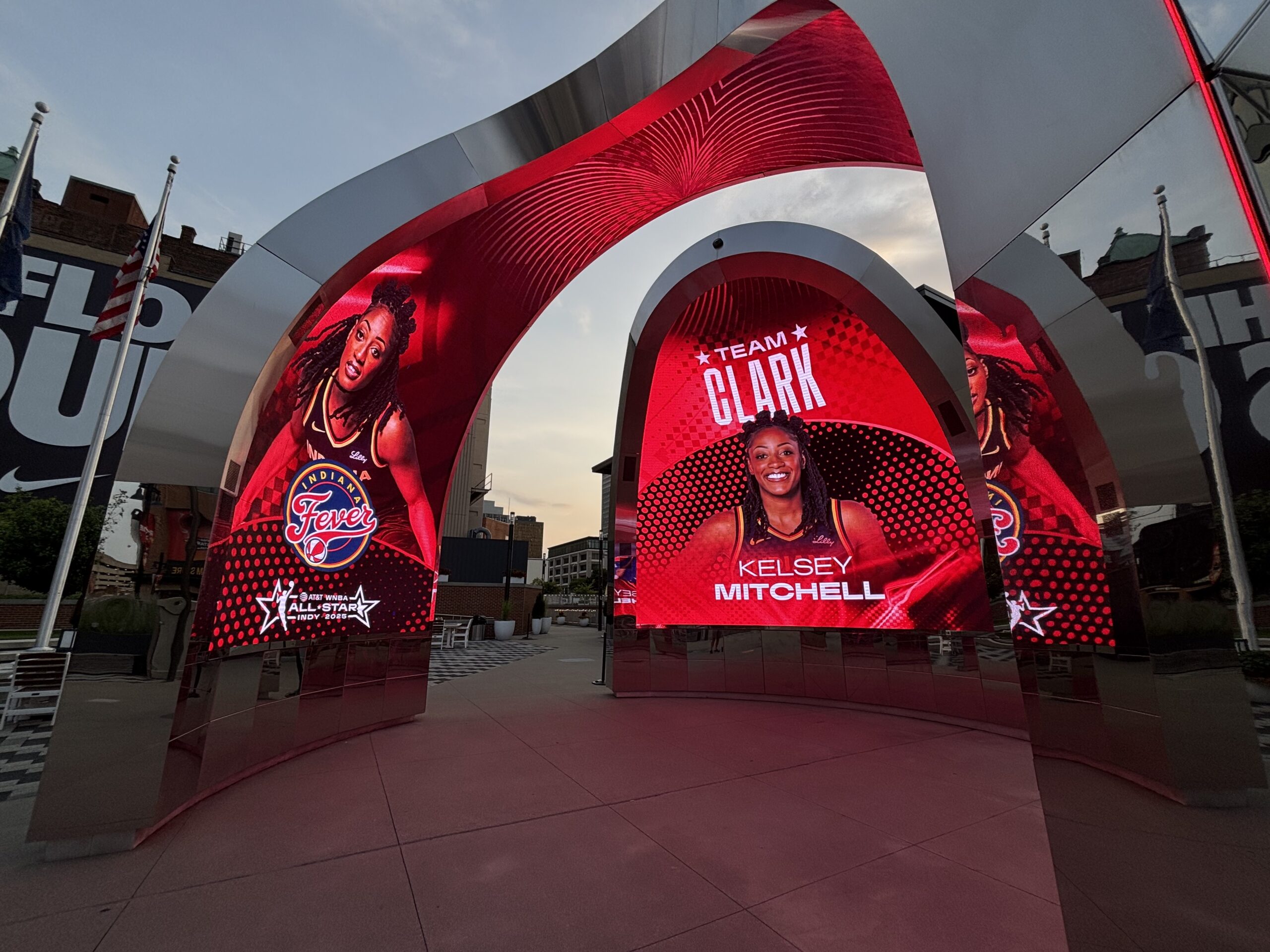Image of the team headshots on the Morris Bicentennial Sphere.